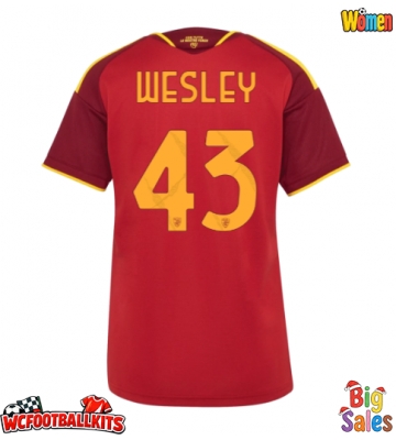 AS Roma Wesley Franca #43 Replica Home Stadium Shirt for Women 2026-27 Short Sleeve